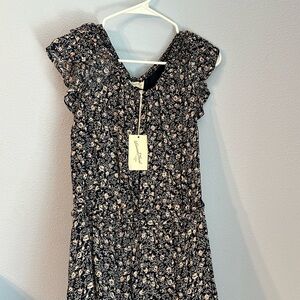 Universal Thread midi length dress, Navy blue floral